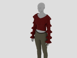 Womens Dress - Female Outfit Clothes 3D Модель