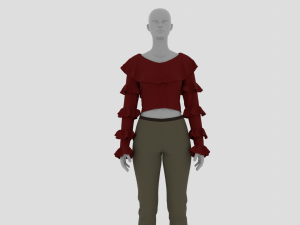 Womens Dress - Female Outfit Clothes 3D Модель
