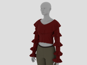 Womens Dress - Female Outfit Clothes 3D Модель