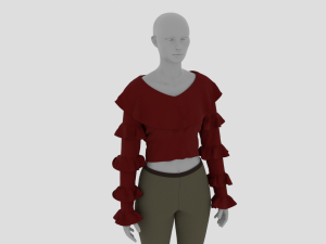 Womens Dress - Female Outfit Clothes 3D Модель
