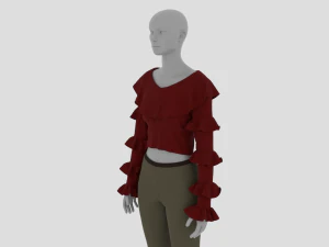 Womens Dress - Female Outfit Clothes 3D Model