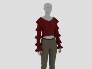 Womens Dress - Female Outfit Clothes 3D Модель