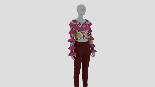 Womens Dress - Female Outfit Clothes Modelo 3D .c4d .max .obj .3ds .fbx .stl .blend 