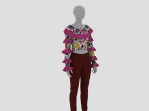 Womens Dress - Female Outfit Clothes 3D Model