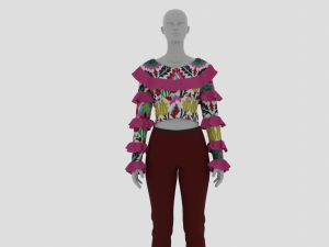 Womens Dress - Female Outfit Clothes Modelo 3D