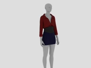 Womens Dress - Female Outfit Clothes Modelo 3D