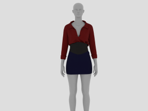 Womens Dress - Female Outfit Clothes 3D-Modell