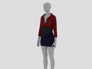 Womens Dress - Female Outfit Clothes 3D-Modell
