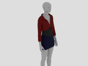 Womens Dress - Female Outfit Clothes 3D-Modell