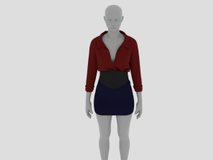 Womens Dress - Female Outfit Clothes 3D-Modell