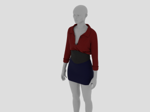 Womens Dress - Female Outfit Clothes 3D-Modell