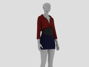 Womens Dress - Female Outfit Clothes 3D-Modell