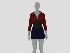 Womens Dress - Female Outfit Clothes 3D-Modell
