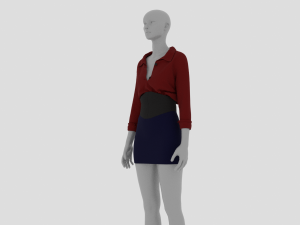 Womens Dress - Female Outfit Clothes 3D-Modell