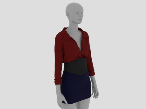 Womens Dress - Female Outfit Clothes 3D-Modell
