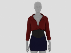 Womens Dress - Female Outfit Clothes 3D-Modell