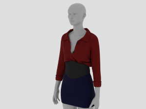 Womens Dress - Female Outfit Clothes 3D-Modell
