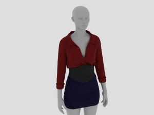 Womens Dress - Female Outfit Clothes 3D-Modell