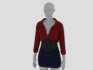 Womens Dress - Female Outfit Clothes 3D-Modell