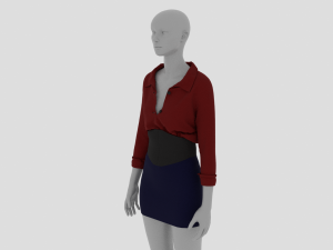 Womens Dress - Female Outfit Clothes 3D-Modell