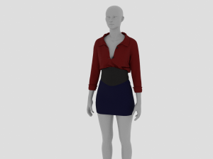 Womens Dress - Female Outfit Clothes 3D-Modell