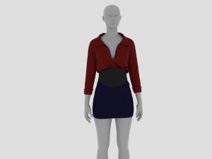 Womens Dress - Female Outfit Clothes 3D-Modell
