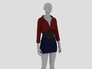 Womens Dress - Female Outfit Clothes 3D-Modell