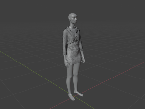 Womens Dress - Female Outfit Clothes 3D-Modell