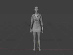 Womens Dress - Female Outfit Clothes 3D-Modell