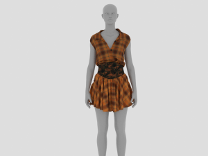 Womens Dress - Female Outfit Clothes 3D Model