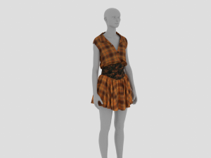 Womens Dress - Female Outfit Clothes 3D 模型