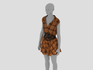 Womens Dress - Female Outfit Clothes 3D 模型