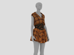 Womens Dress - Female Outfit Clothes 3D 模型