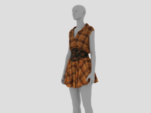 Womens Dress - Female Outfit Clothes 3D 模型