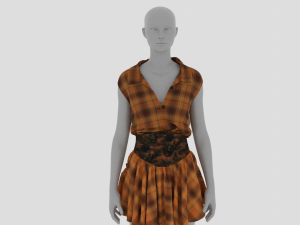 Womens Dress - Female Outfit Clothes 3D 模型