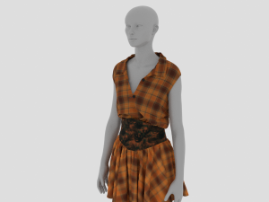 Womens Dress - Female Outfit Clothes 3D 模型