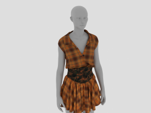 Womens Dress - Female Outfit Clothes 3D 模型