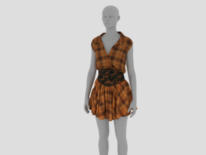 Womens Dress - Female Outfit Clothes 3D 模型