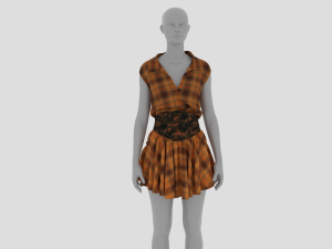 Womens Dress - Female Outfit Clothes 3D 模型
