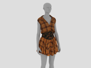 Womens Dress - Female Outfit Clothes 3D 模型
