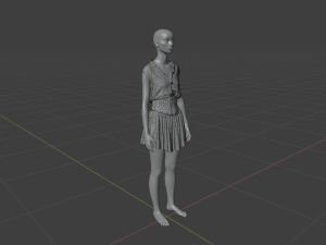 Womens Dress - Female Outfit Clothes 3D 模型