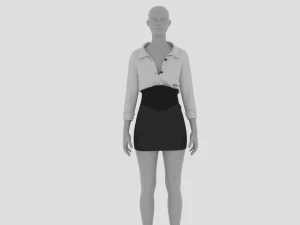 Womens Dress - Female Outfit Clothes 3D Model
