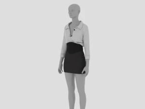 Womens Dress - Female Outfit Clothes 3D Model