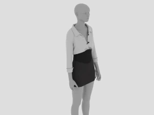 Womens Dress - Female Outfit Clothes 3D Model