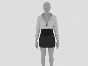 Womens Dress - Female Outfit Clothes 3D Model