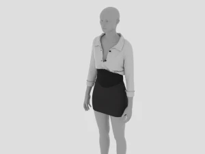Womens Dress - Female Outfit Clothes 3D Model