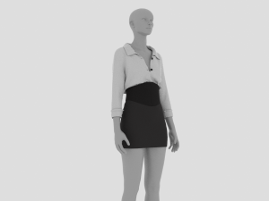 Womens Dress - Female Outfit Clothes 3D Model