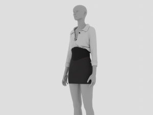 Womens Dress - Female Outfit Clothes 3D Model