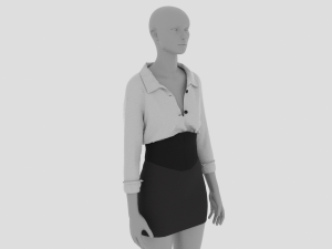 Womens Dress - Female Outfit Clothes 3D Modell