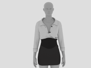 Womens Dress - Female Outfit Clothes 3D Modell